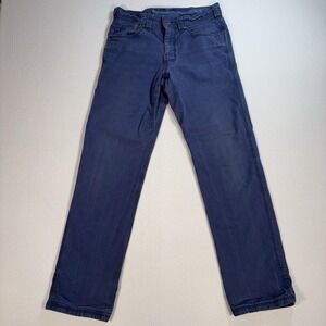 Prana Bronson Pants Men's 30 (fits 31x32) Blue Stretch Cavas Hiking Outdoor